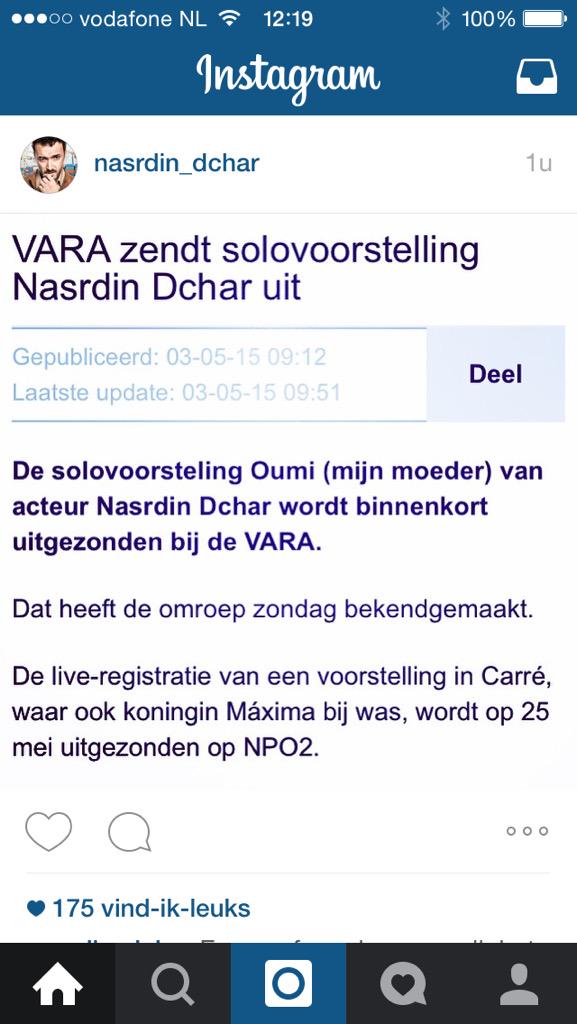 Yes. Nadat 'Mijn vader, de expat' op TV was, nu dus ook Oumi van mijn mattie @Nasrdin_Dchar. 25 mei, NPO 2. Kijken!