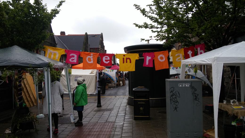 chrismjen's tweet image. Almost all set up at @madeinroath2015 Made in Spring on Plasnewydd Road. The weather has dried up, so come along!