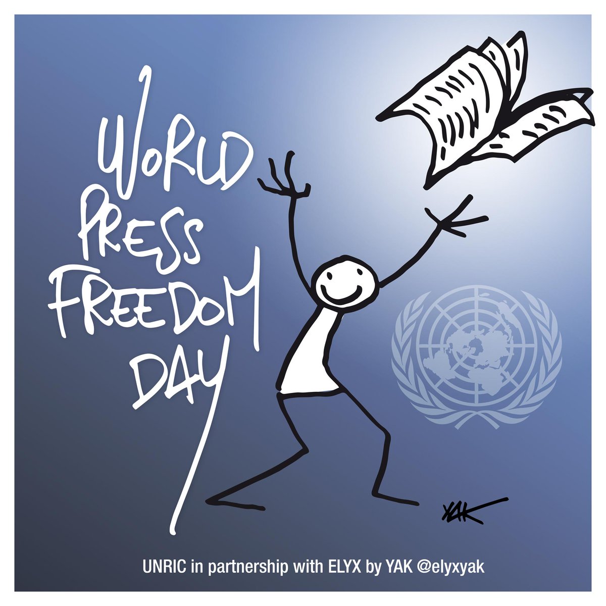UN's tweet image. #KeepSpeechFree! Let journalism thrive on #PressFreedom Day &amp;amp; every day. j.mp/1bjcv30 #WPFD2015 @ElyxYak