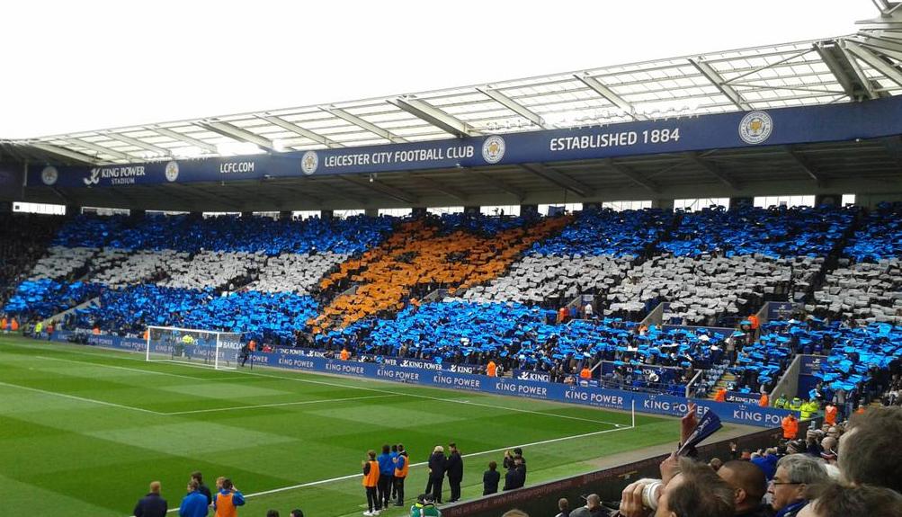 VoiceAndColour's tweet photo. Leicester City tifo vs Newcastle Utd yesterday. By fan group @FilboSpirit 
#LCFC http://t.co/T7uPiUqUyC
