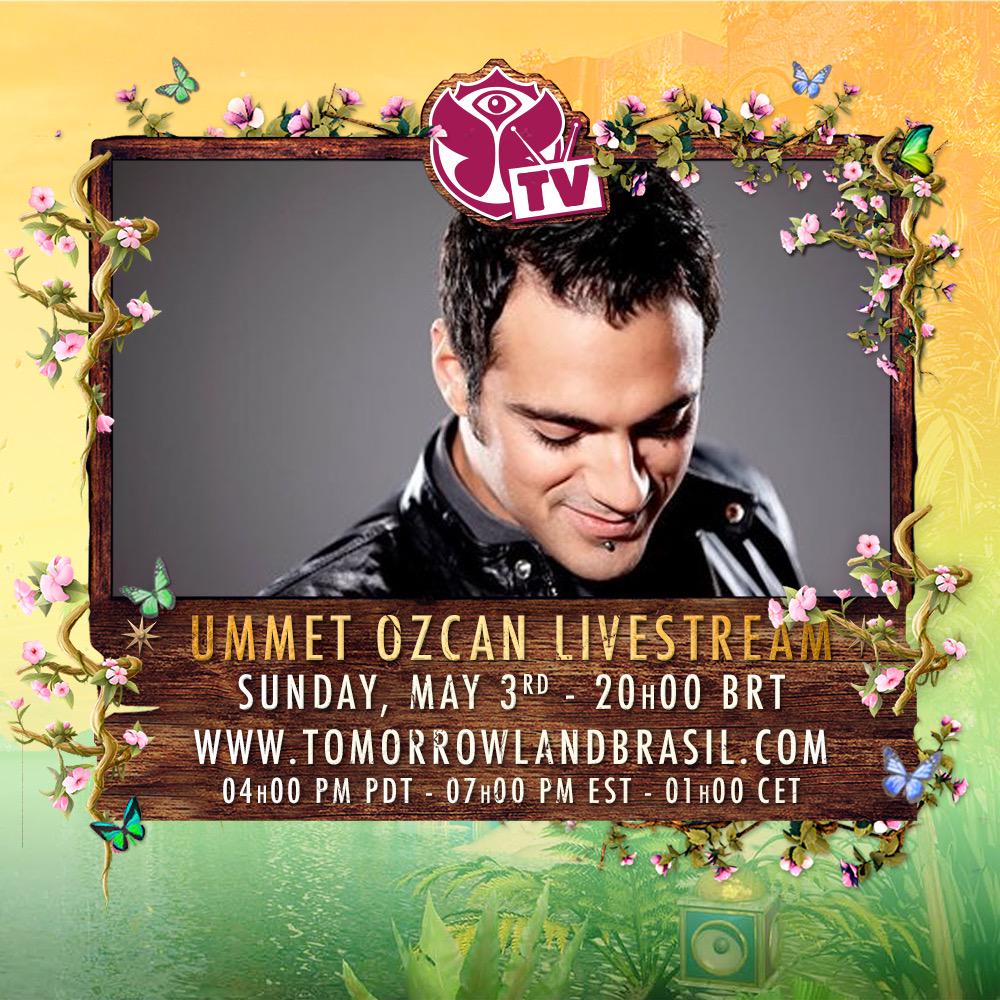 UmmetOzcan's tweet photo. Tune in today to watch my @TMLBrasil 🇧🇷 set live! #TomorrowlandBrasil2015 http://t.co/3OSEB3RgXU