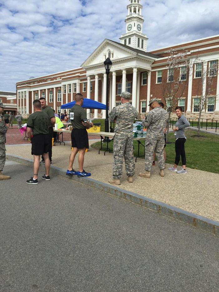 NorwoodPolice's tweet photo. #RunforaVet 5 mile road race today at 10 from the high school. Still time to sign up, come on down. http://t.co/xggq81BA3Z
