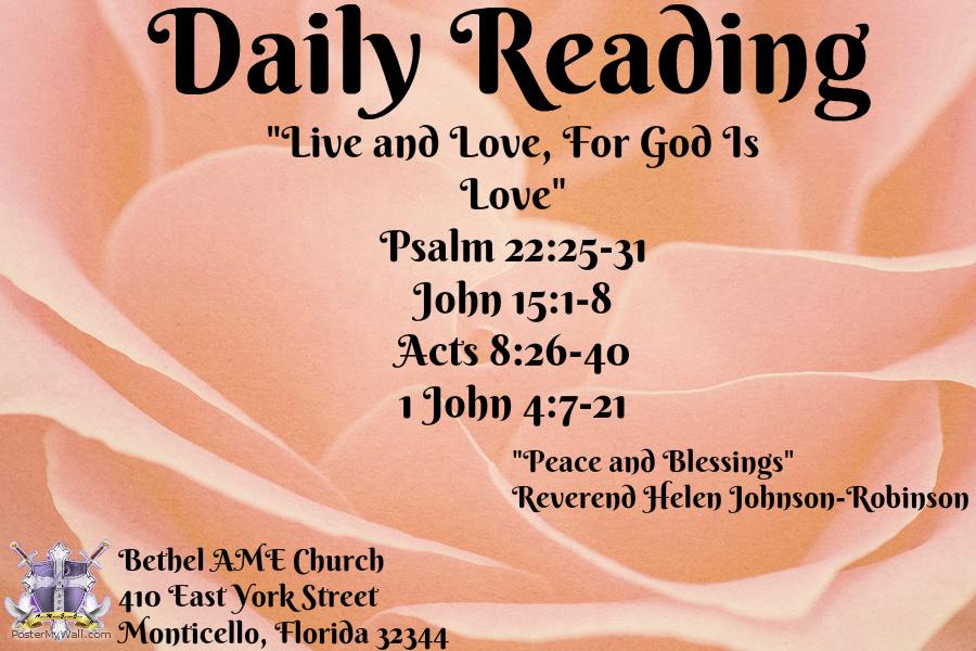 BAMEMonticello's tweet photo. Bethel AME Church Daily Reading @hljohn1977 http://t.co/k7tsVnXrGv