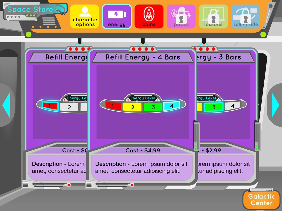 AstrOdyssey's tweet photo. Out of energy? You'll be able to easily top up your energy in the space store!  #astroOdyssey #edtech http://t.co/2FcgPjgSFP