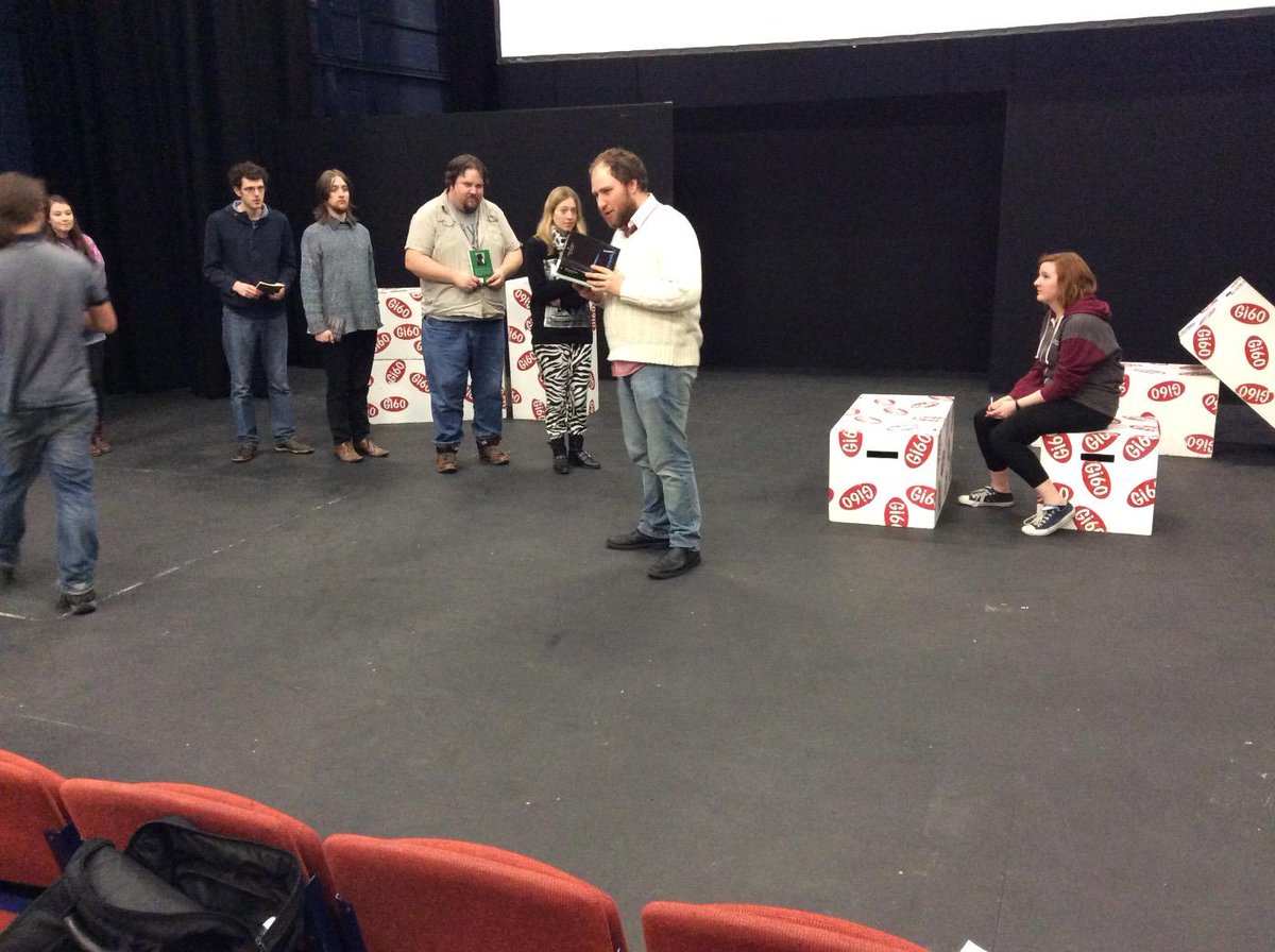 Gi60's tweet photo. 'The wrong stuff' gi60 rehearsal #@stageleeds http://t.co/DfPWqIFKRr