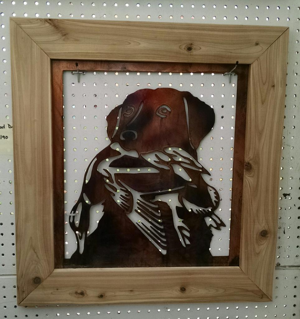 Summit_Metal's tweet image. Good Dog. #Ducknation #waterfowl #metalart