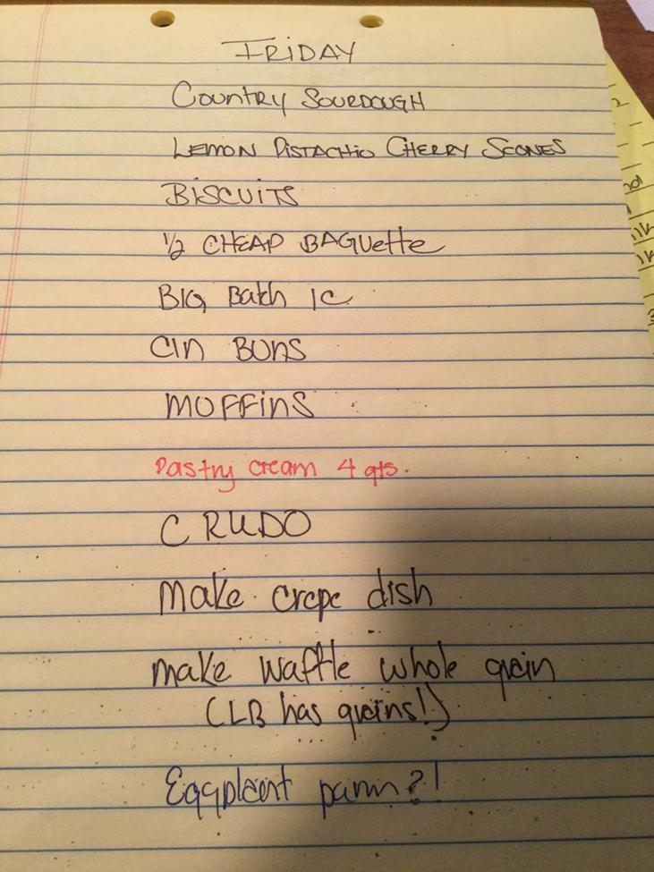 acookshomage's tweet image. #makinglists #miseenplace #achefslife #production