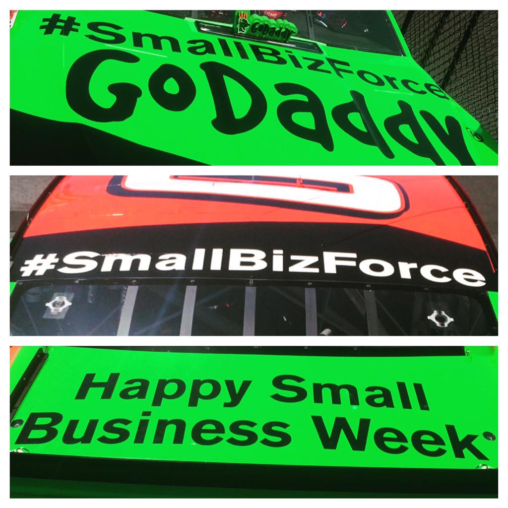 HaasFactoryTeam's tweet image. .@DanicaPatrick &amp;amp; the @GoDaddy team are celebrating "Small Business Week" at @TalladegaSuperS. #SmallBizForce