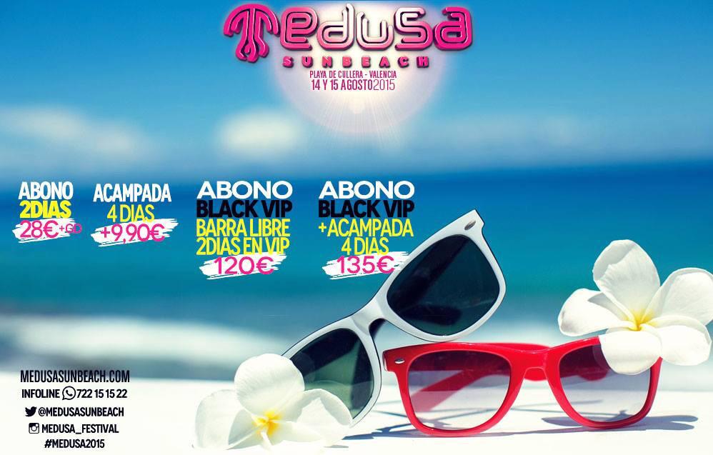 Aún sin tu abono?? Precios actuales de los diferentes packs para #Medusa2015 !!
Más info medusasunbeach.com