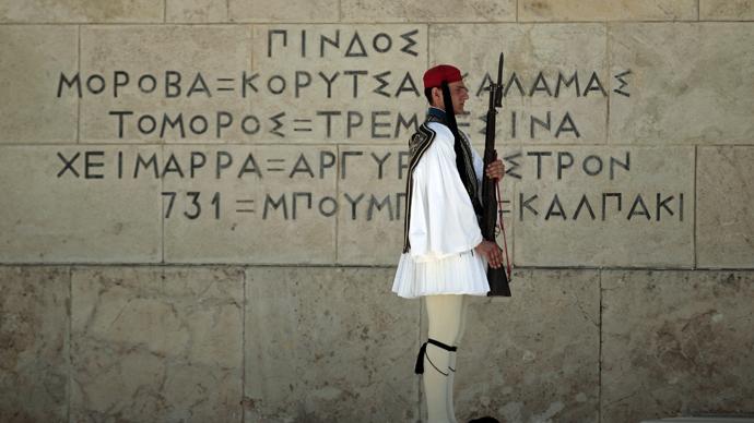 RT_com's tweet photo. Athens cheers German president’s stance on WWII reparations to Greece http://t.co/dVy03o3D5h http://t.co/rnTfPs8X0t