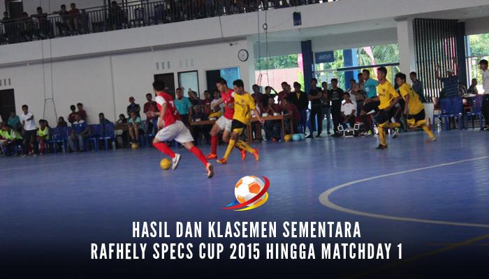 Hasil Dan Klasemen Sementara Rafhely Specs Cup 2015 Hingga Matchday 1 bit.ly/1R1SJKy #RafhelyCup2015