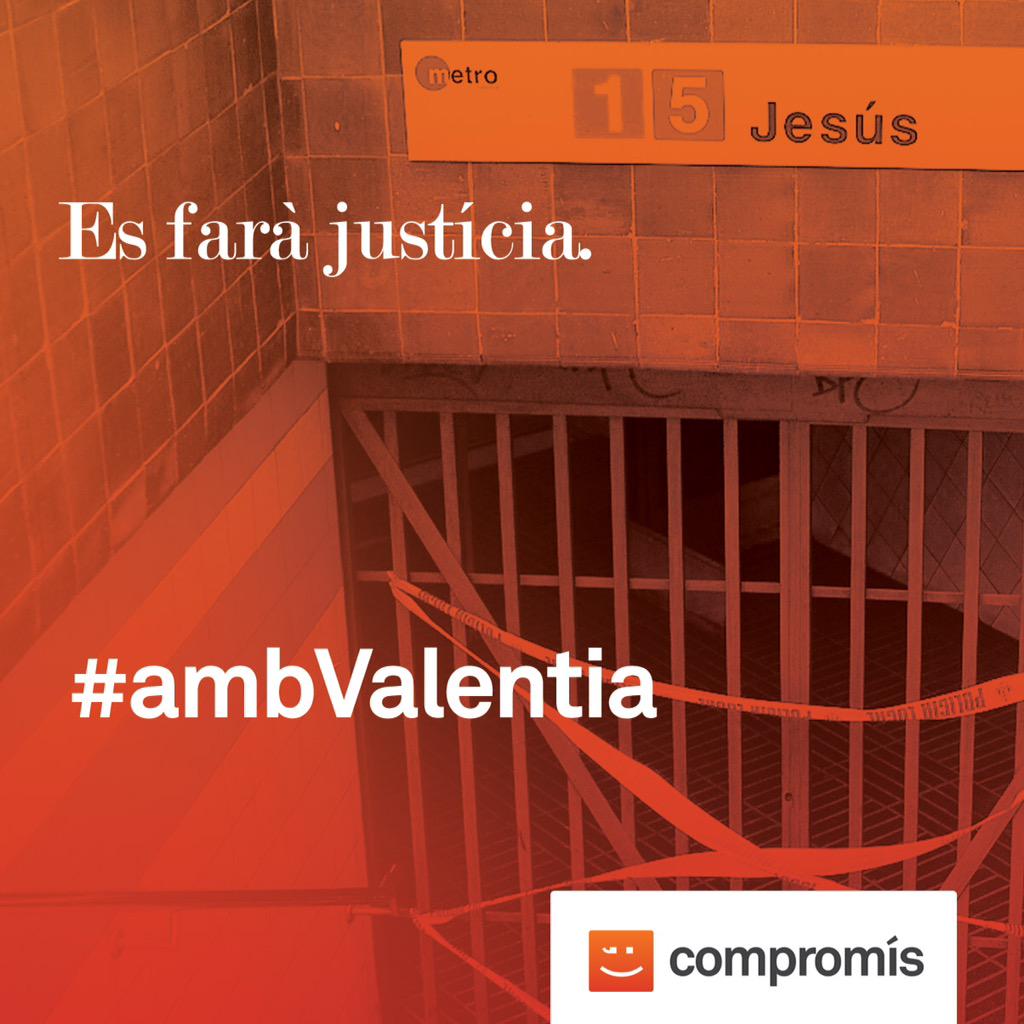 compromis's tweet image. Hui l&apos;últim #el3totsalaplaça amb un govern que done l&apos;esquena a les víctimes. Es farà justícia #ambValentia