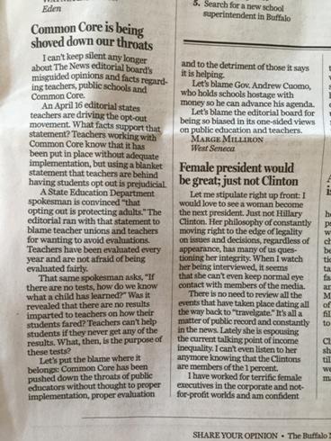 Another retired West Seneca teacher who has our backs. And an understanding of the facts.