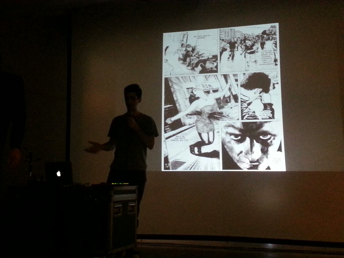 patti_federica's tweet photo. A talk with Lucas Pujadas graphic&amp;music @TheHybridVision @UsinadelArte #robotfestival #greatmemories #call4robot http://t.co/hcPOt7vjr2