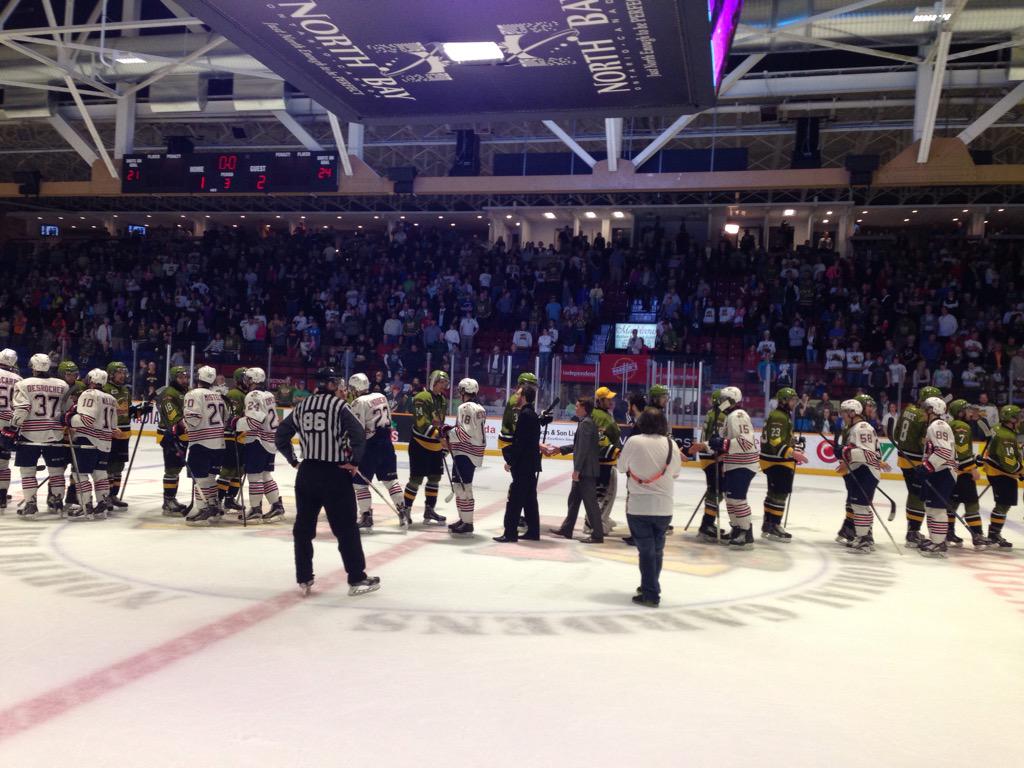 Oshawa_Generals's tweet photo. “@OHLBattalion: Good luck to the @Oshawa_Generals in the OHL Championship Series.” Thanks for a great series! http://t.co/eJvwCmOoMX