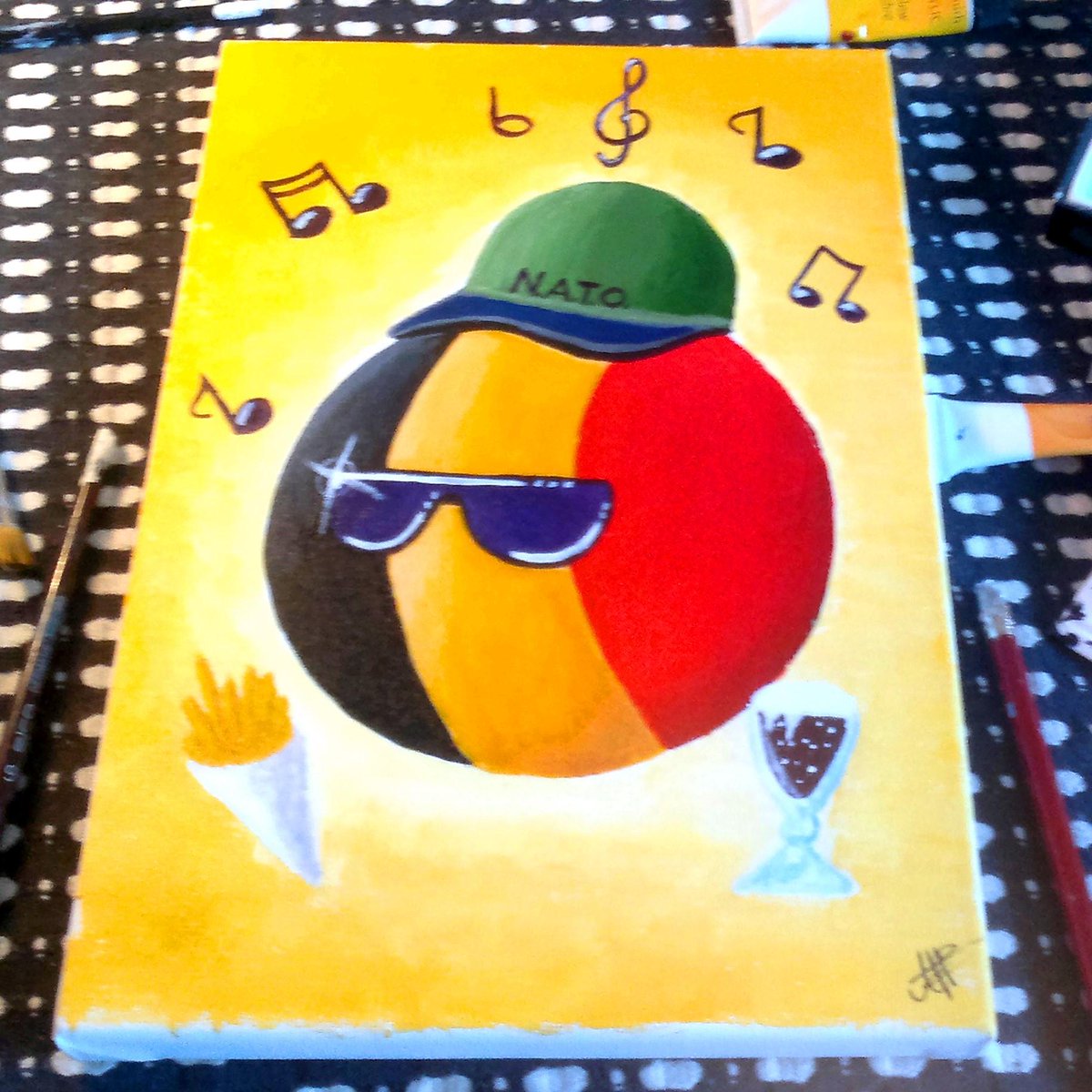 CountryballArt's tweet photo. BelgiumBall Done :) Summer in Europe (H) http://t.co/2kxYGKdIO2