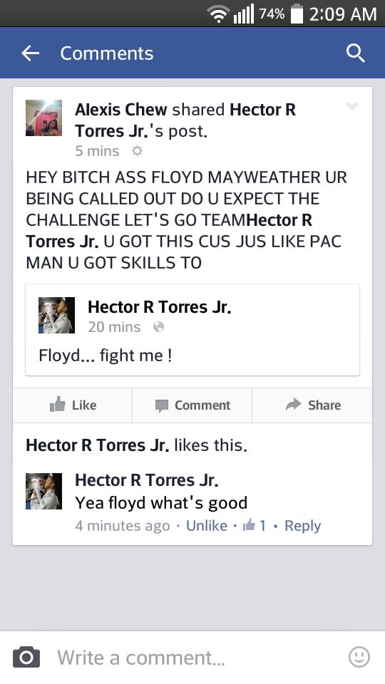 ChewAlexis's tweet image. GAYWEATHER MY HMBOY IS CALLING U OUT FLOYD MAYWEATHER,PPL PLEASE SHARE THIS POST