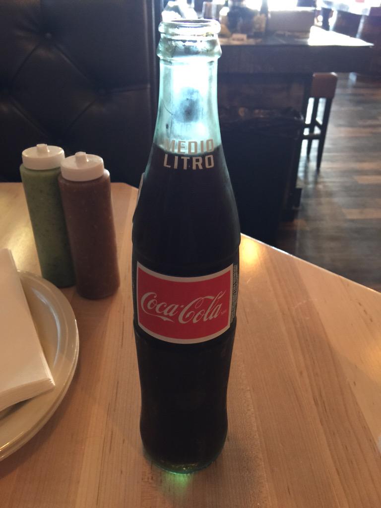 PatMcAfeeShow's tweet photo. You're not gonna not order a "Mexican Coke" when it's on the menu.. Tres de Mayo amigos http://t.co/3HEZpN43Br