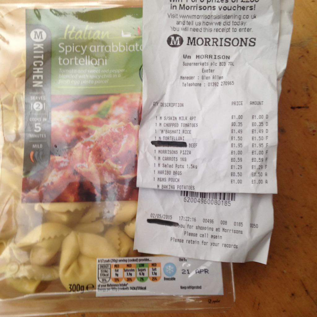 eveeee_'s tweet photo. Do I dare risk eating this? 12 days out of date tortelloni bought yesterday @Morrisons http://t.co/5iJAvyOcCy