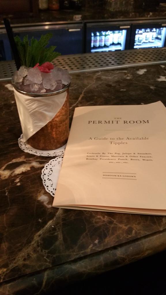 Enjoying a lovely cocktail in Dishoom with <a href="/NikRabadia/">Nik Rabadia</a>