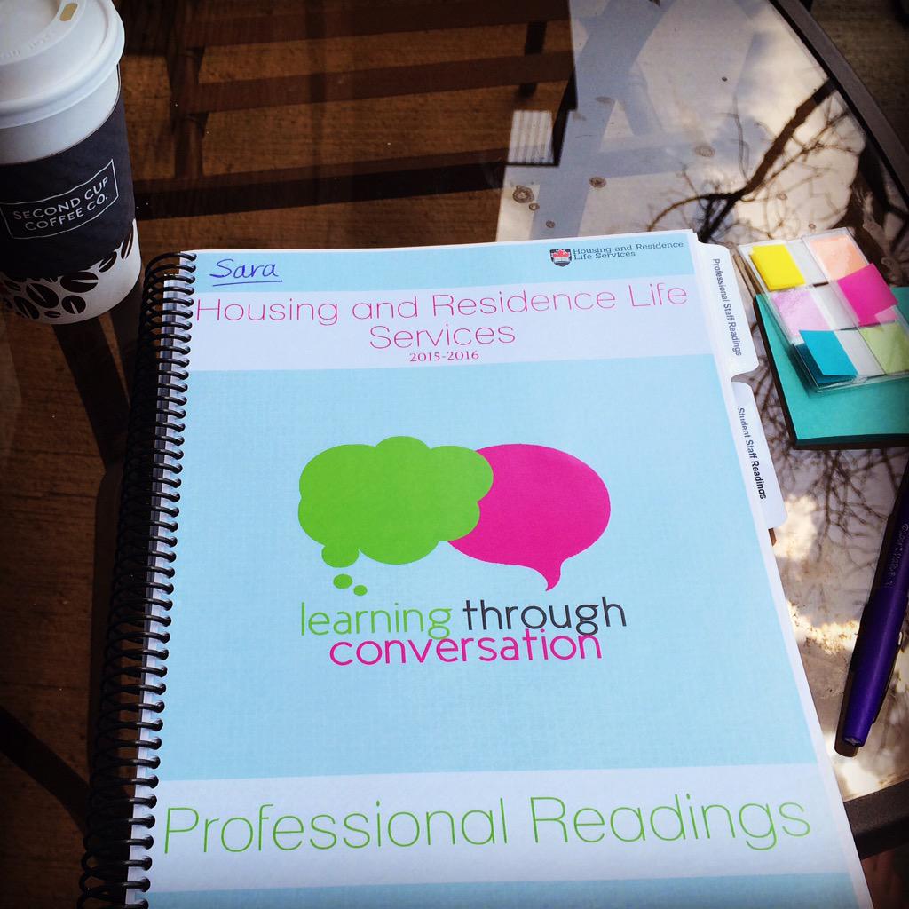 saramwills's tweet photo. Channeling my inner boss lady (@Tripletmomwcz) today on the patio! Read, reflect, color code. #carletonres  #puffer http://t.co/YX7m7JnOME