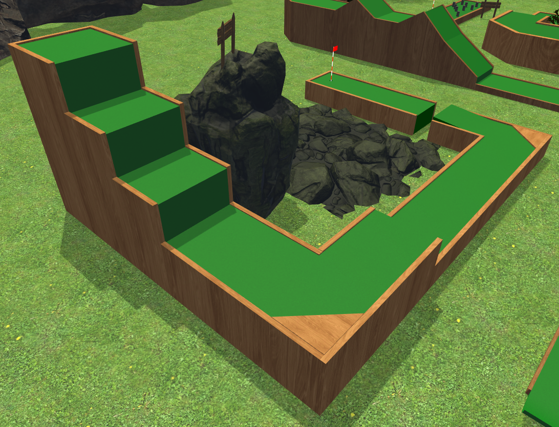 MellowMiniGolf's tweet image. Classic course, Hole 9: Stepping Down #madewithunity #indiegame