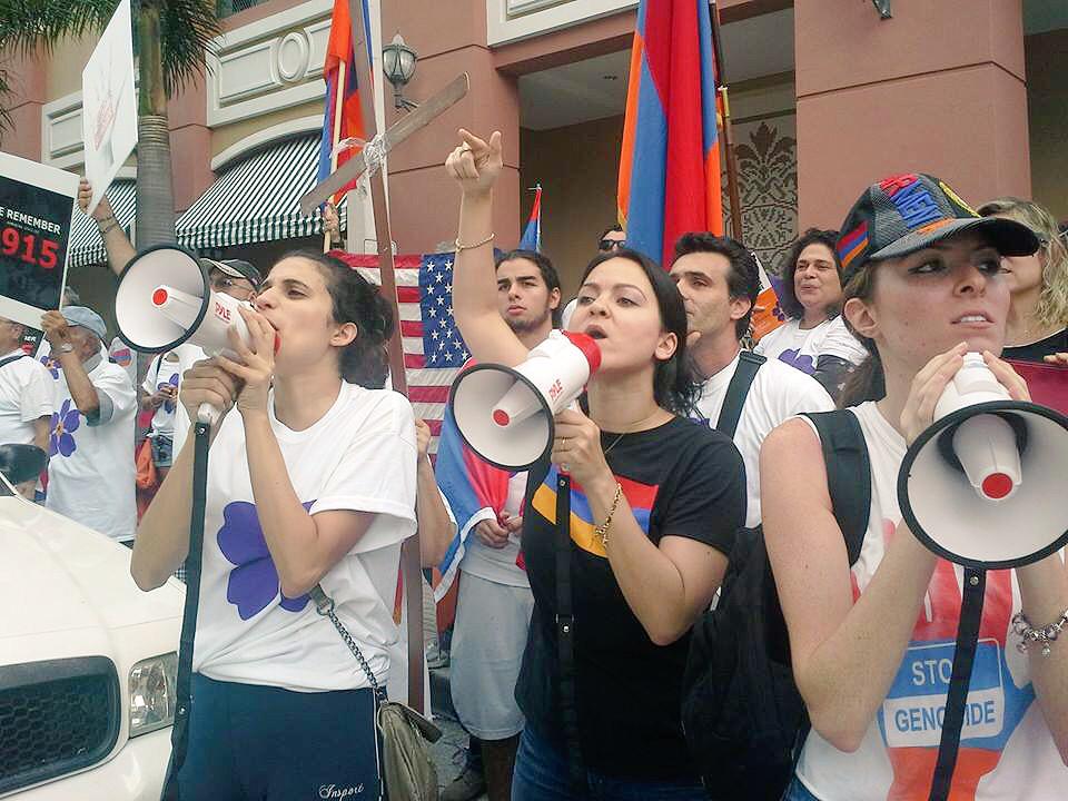 stopgenocideFL's tweet photo. #ArmenianGenocide demonstration in front of #Turkish consulate in #Miami on #April24 #southfl #stopgenocidefl http://t.co/dCjfR8TtPj