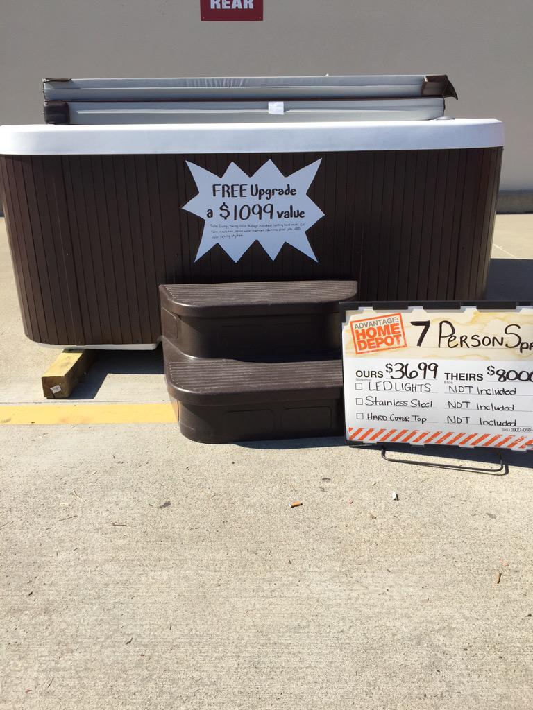 Why pay more for less? Home Depot has what you want-hot tubs! <a href="/THDSpecialtyOps/">THD Specialty Selling</a> <a href="/johnson_sly/">Sylvester JohnsonTHD</a> <a href="/GabeCokerTHD/">Gabe Coker</a>