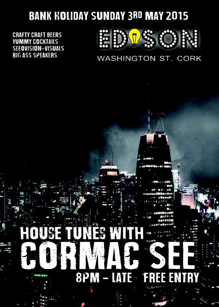 Edison_cork's tweet photo. House all night tonight with Cormac See #housemusiccork #craftbeercork #Cocktails http://t.co/EZxDgmhvN4