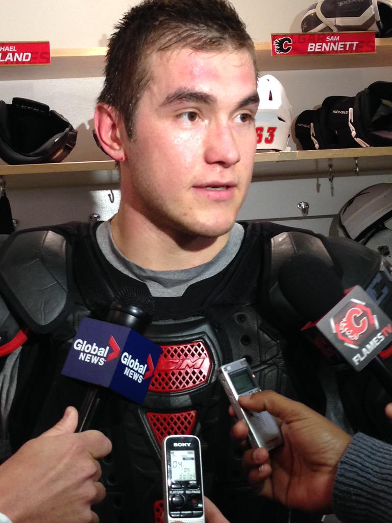 NHLFlames's tweet photo. "I'm ready to go." - Ferland http://t.co/6oUxRzurcC