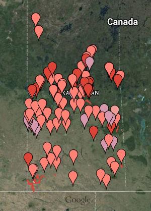 Best 1st Q Map of 2015 - Sask Stocked Trout Lakes saskmaps.blogspot.ca
