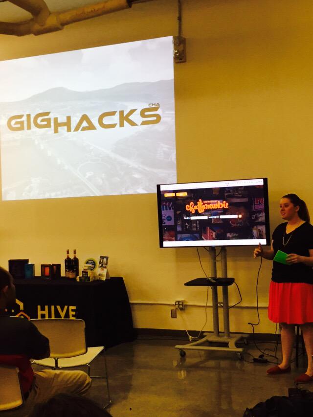 codeXXladies's tweet photo. @SummerKohlhorst presents updates on #Chattanewbie at #GigHacksCHA demos http://t.co/omN3wnfqIW