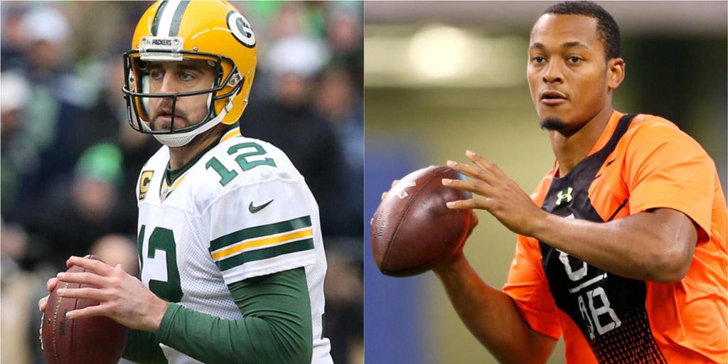 NFL's tweet photo. Take a PAC-12 QB
Let him learn from a @Packers great.

Worked for A-Rod. What about THIS guy? http://t.co/2hJTY5prEX http://t.co/eF4lP4EaNm