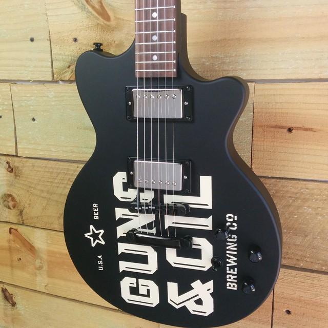 Gawkable. <a href="/MonikerGuitars/">Moniker Guitars</a>: For our friends at <a href="/gunsandoil/">Guns & Oil Brewing</a> #customguitars #guitar #beer #atx #custompaint #guitarporn