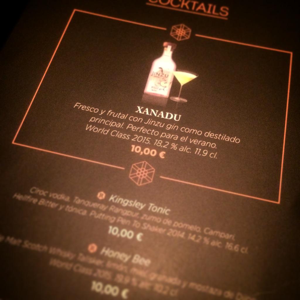 'Xanadu' ya está en nuestra nueva carta. #WorldClass2015 #JinzuGin  #Diageo #Lhospitalet #Cocktail