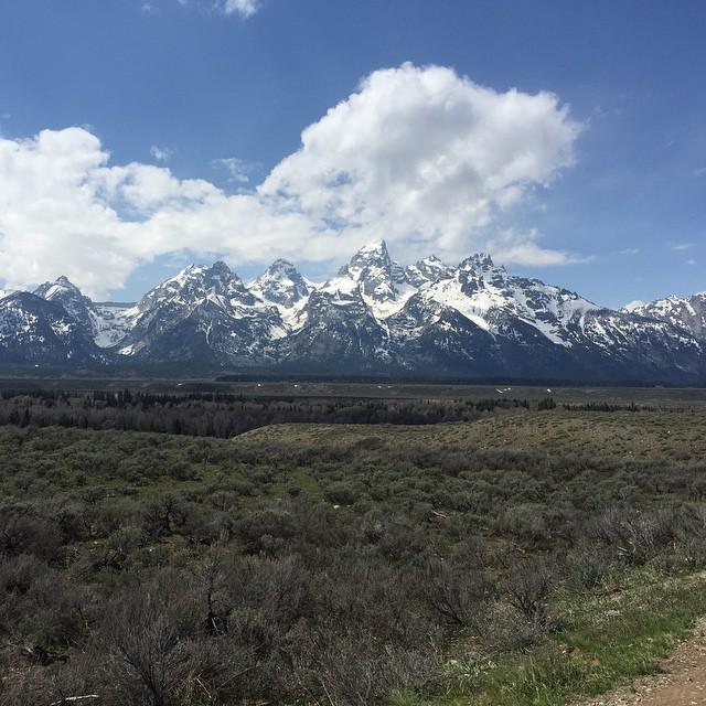 CindyWMorrison's tweet photo. Grand Teton mountains. 
#majestic 
#NoFilter http://t.co/E4QknL4iGm