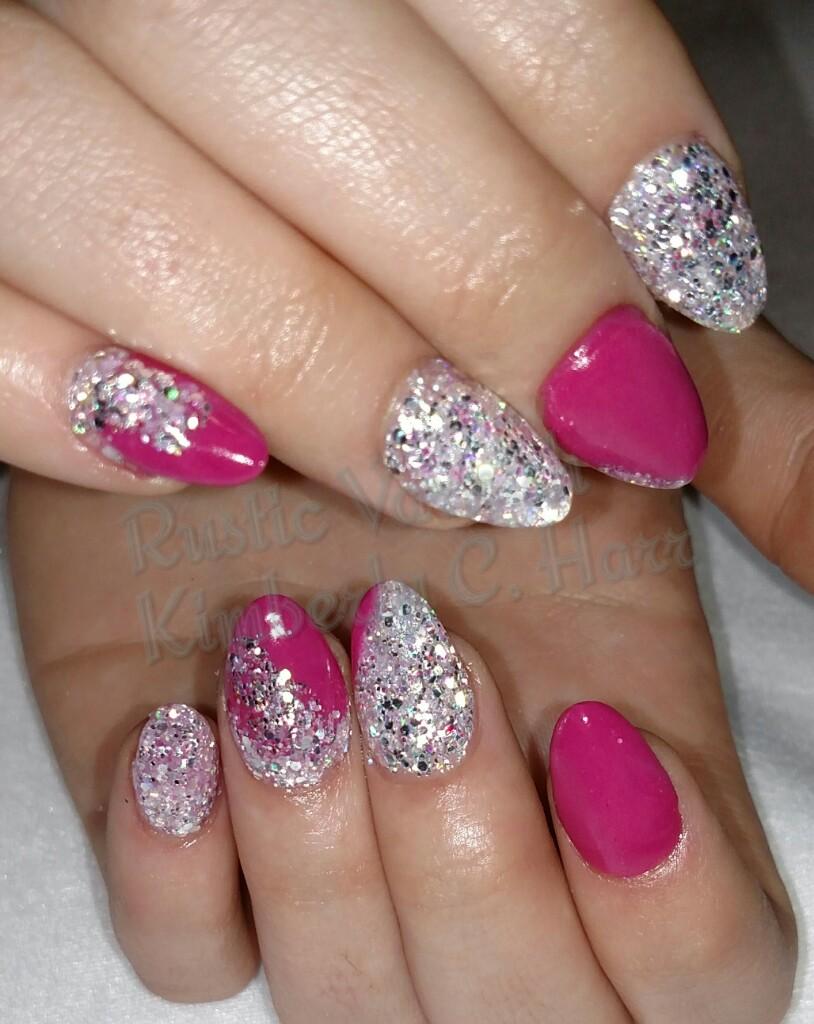 Pretty in pink prom nails...