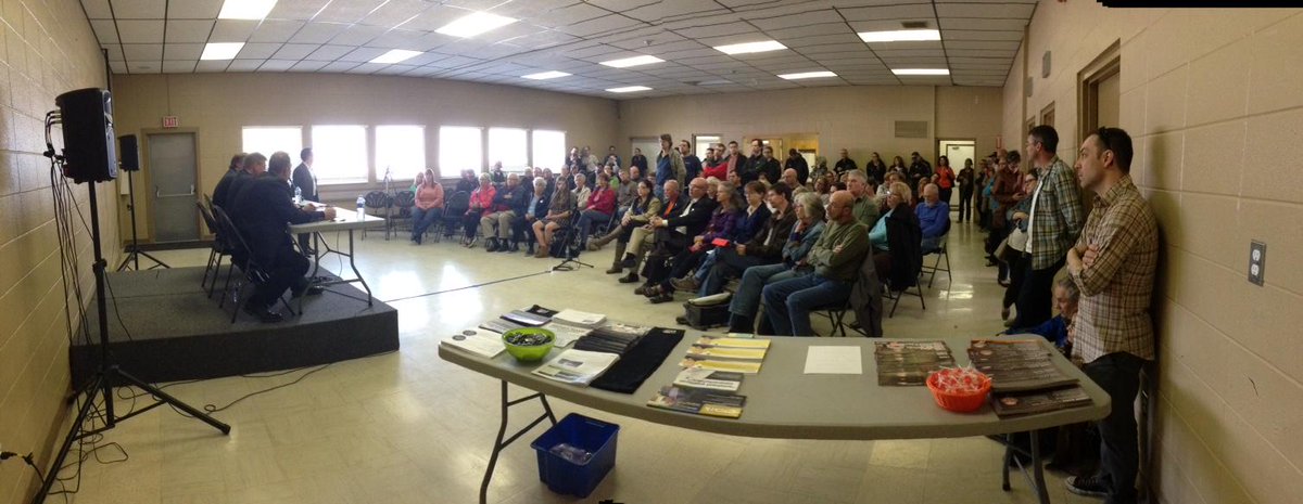 RioTerraceCL's tweet photo. This happened today! #abvote #pcnoshow 3 candidates, no David Xiao. Poor decision by Xiao to blow off constituents. http://t.co/XBABoEMC9A