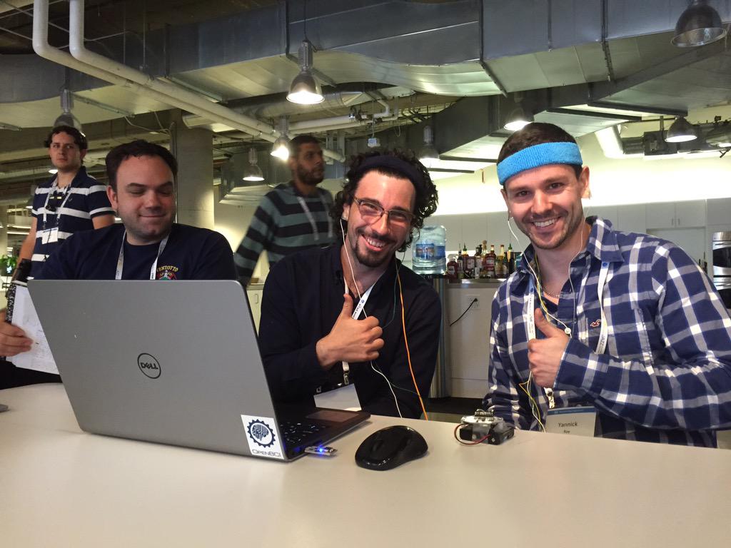 OpenBCI's tweet photo. Awesome #brain-based gaming and interaction projects being presented at @NeurogameConf @Brainihack #NGhack15! http://t.co/y2UWq1ntUw