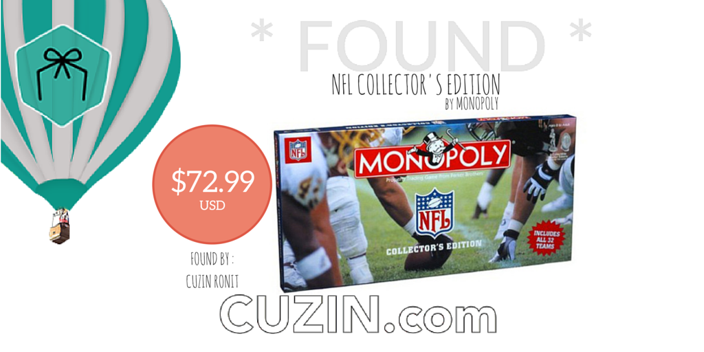 CUZINglobal's tweet photo. Exclusive #offer posted by #CUZIN Ronit! The #NFL #collector's #edition by #monopoly! More at http://t.co/o7j1eoukj3! http://t.co/Y2Y85NsGza