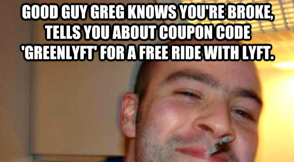 BuckyFuller_'s tweet photo. Good guy Greg #greenlyft http://t.co/B7b7vRAzEg