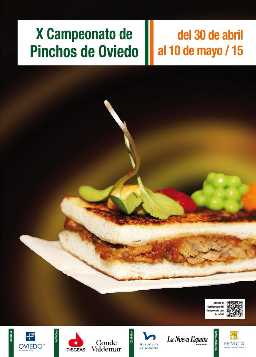 GastroCulViaje's tweet photo. X Campeonato de Pinchos de Oviedo (Asturias). Del 30 de abril al 10 de mayo de 2015. 
http://t.co/wGm91L0WwF http://t.co/8yHVx9iMO8