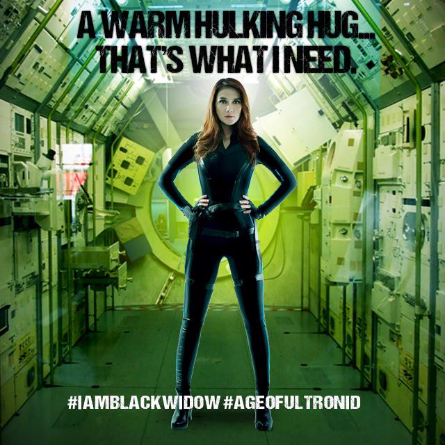 LunaMaya26's tweet photo. Everyone needs a warm hulking hug once in a while. #IAmBlackWidow #AgeOfUltronID http://t.co/U77bs9saeP