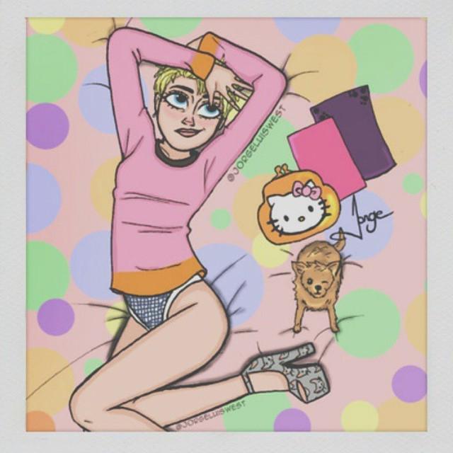 Hollyw_ood's tweet image. #instagram #mileycyrus Cool AF art @vmagazine @cheythom @waynecoyne5 @katyweaver #v95