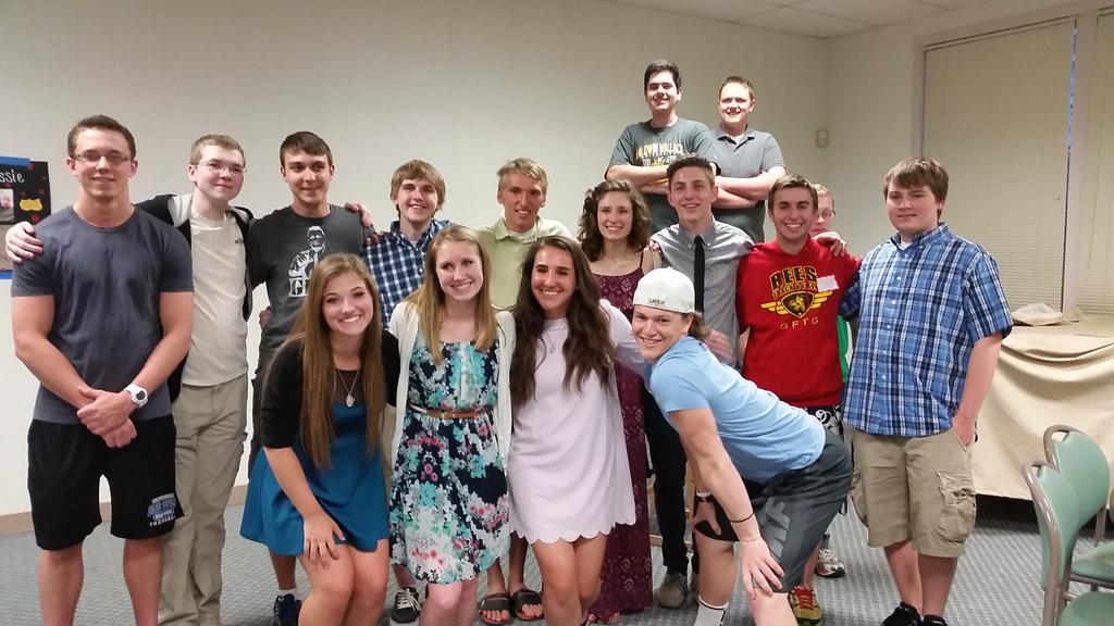 BasilTeen's tweet photo. .@LifeTeen Blessed to have such a faithful crew of seniors at this last life night #YouAreLoved #GetToMass #Jerm2911 http://t.co/fQX1tejoxO