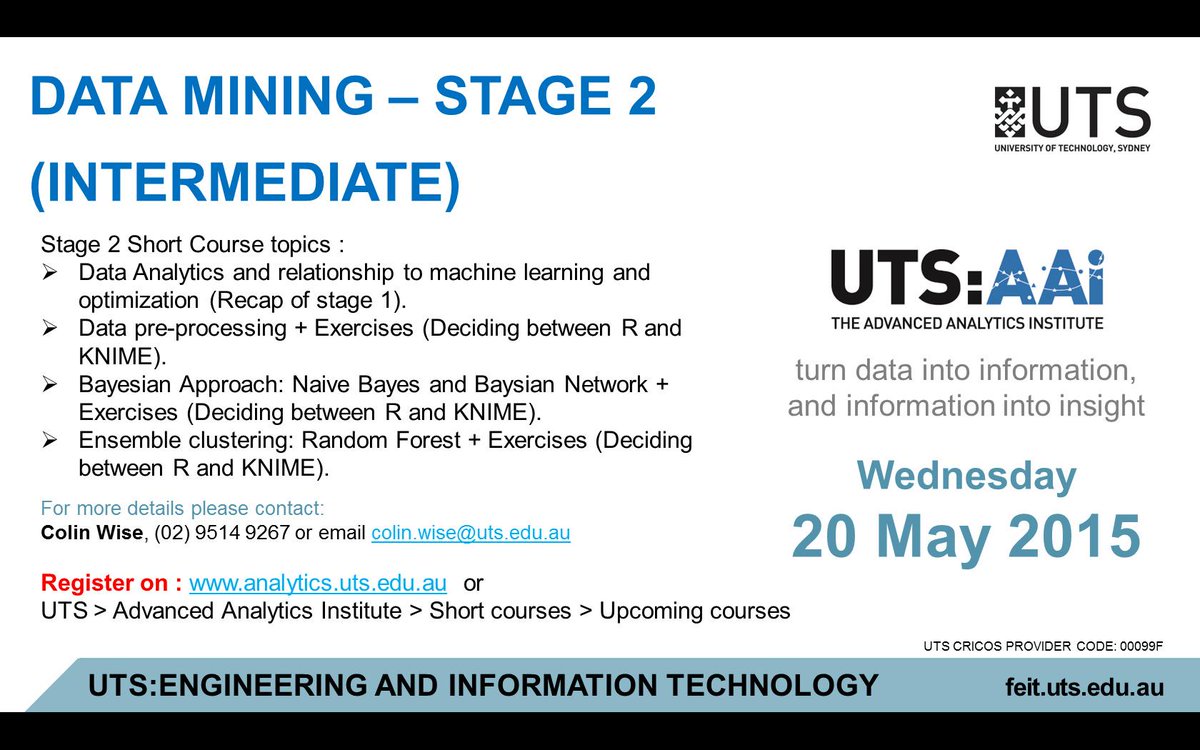 UTSAAiAnalytics's tweet photo. #DataMining-Stage 2(Intermediate) #bigdata #AdvencedAnalytics #DataAnalytics #UTS #R #KNIME
https://t.co/PhmHXtUhkN http://t.co/mDcf7iEhy7