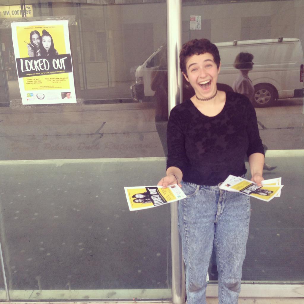 FreshAntics's tweet image. Look out for this cheerful face around #parramatta this week as we gear up for our last ever #lockedouttour shows!