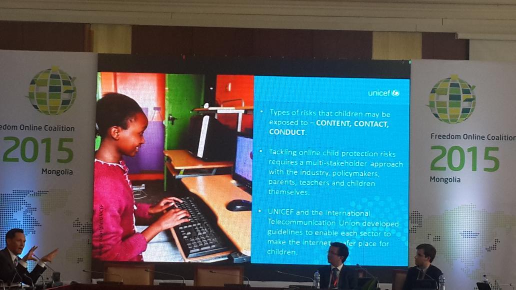 Online child protection #FreedomOnlineCoalition Mongolia 2015