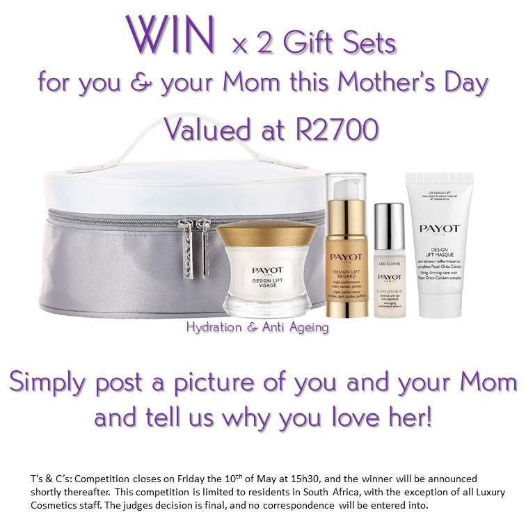 PAYOTSA's tweet photo. WIN gifts for your and your mom with Payot this Mother's Day! Visit https://t.co/Q7E3T7LPjx to enter!

GOOD LUCK! http://t.co/w28DVQqKoH