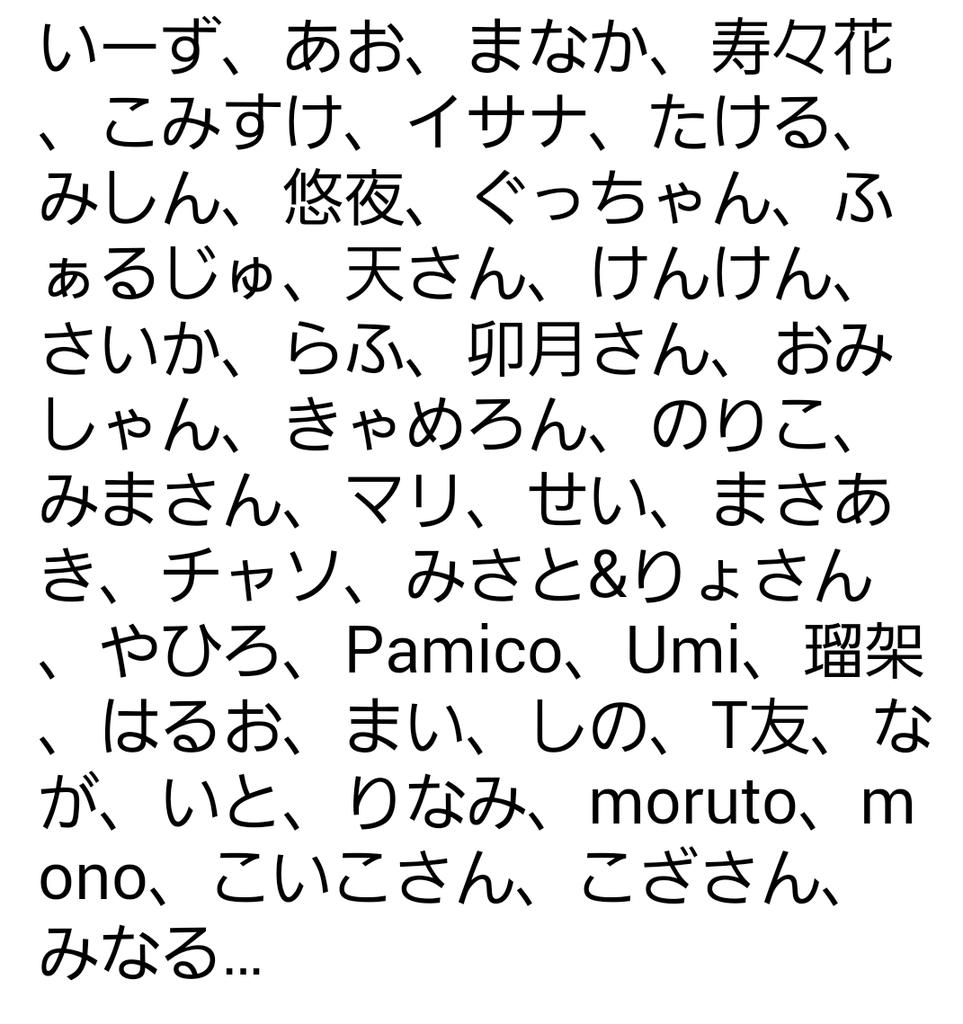 ぱっと思いついたフォロワーの名前をできるだけ書いて10人に気付かれたら負け